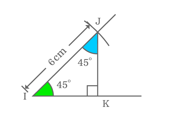 relation between complementary angles of right triangle whose angle equals to 45 degrees