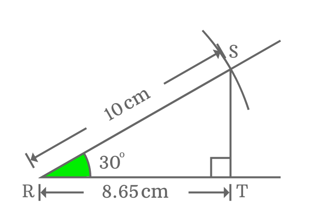 relation between adjacent side and hypotenuse of right triangle whose angle equals to 30 degrees