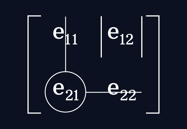 minor of second row first column entry