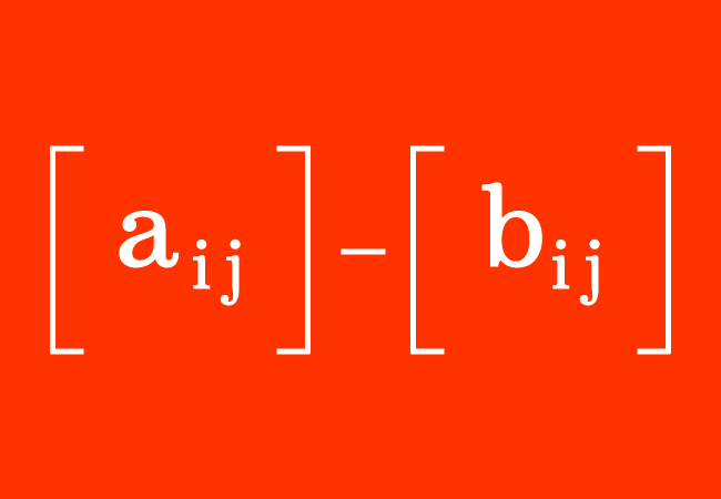 matrix subtraction