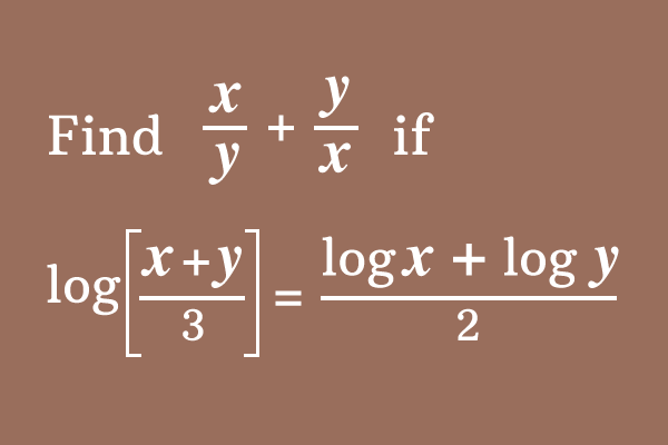logarithm maths problem solution