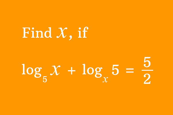 logarithm maths problem solution