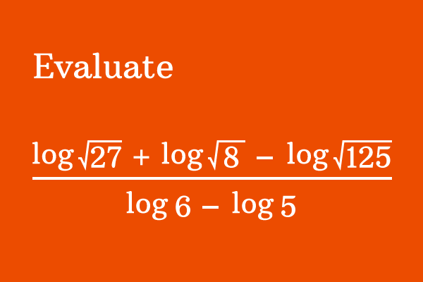 logarithm math problem with solution