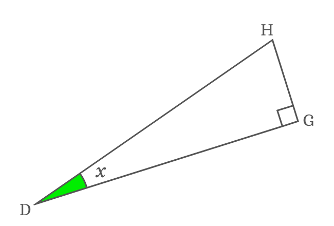 right triangle with an angle