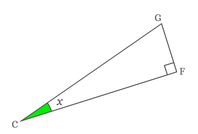 right triangle with angle