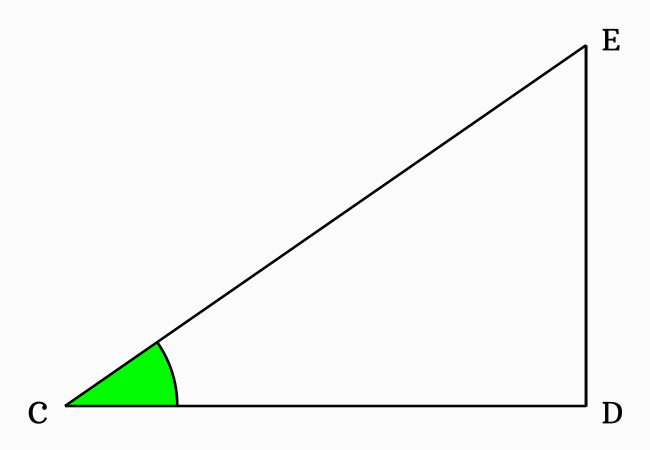 construction of right triangle with double angle
