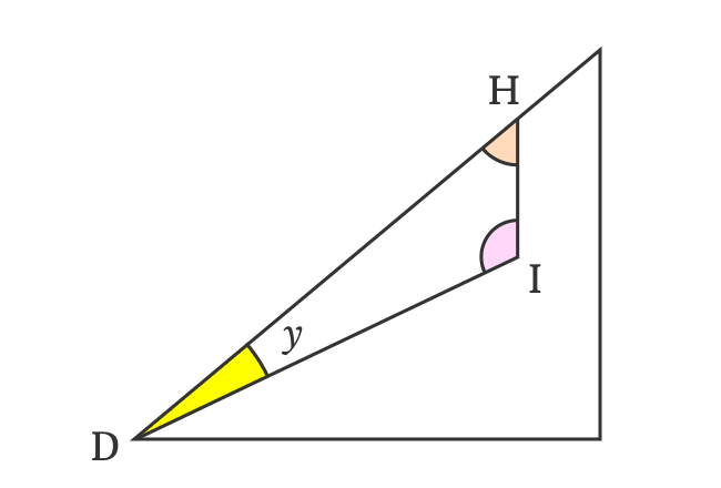 finding third angle in right triangle for sin(a-b) formula