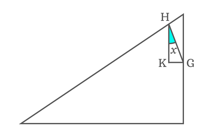 similar triangle to express side as sin function