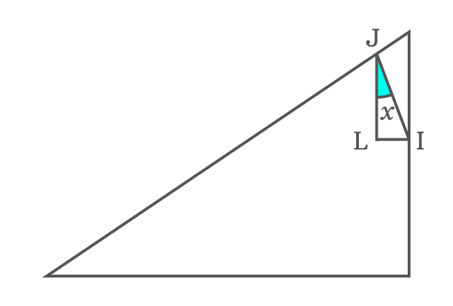 similar triangle to express side as cot function