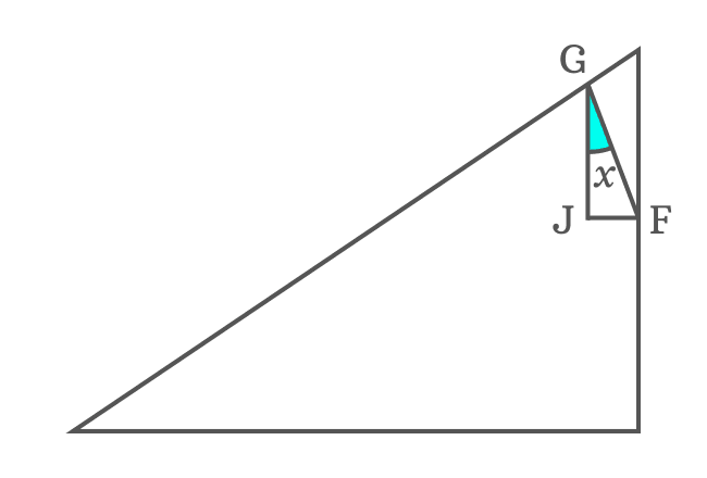 similar triangle to express side as cos function