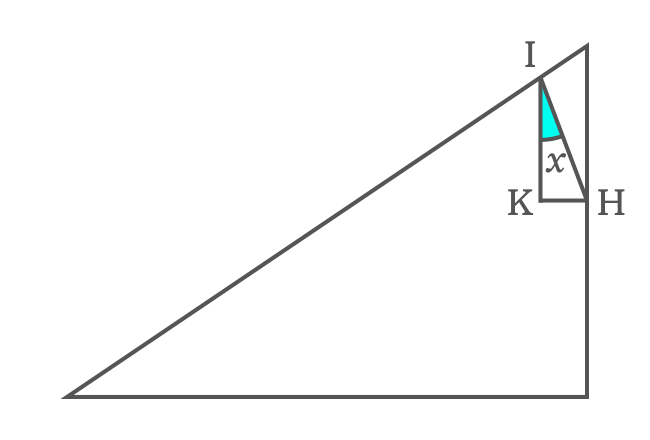 similar triangle to express side as tan function