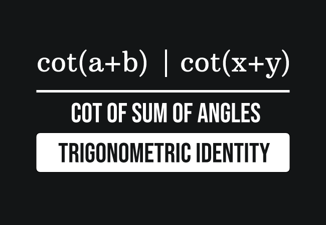 cot angle sum identity