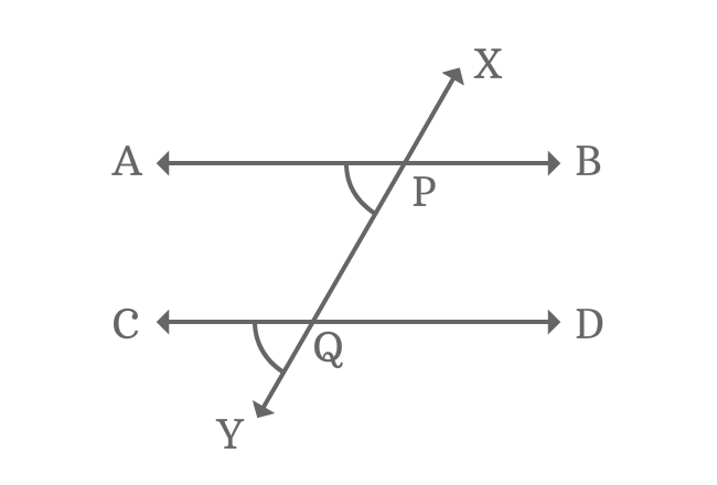 equality corresponding angles of transversal of parallel lines