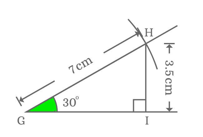 measuring opposite side when angle of right triangle is 30 deg