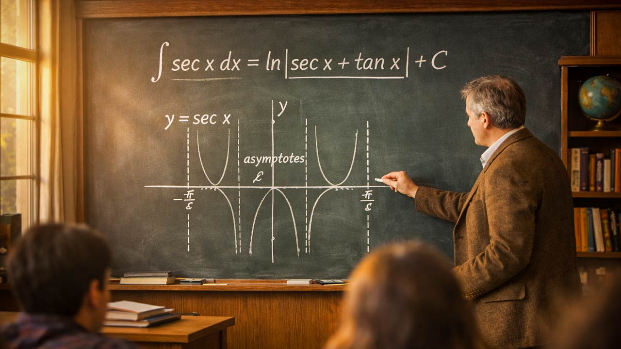 integral of secant ∫sec x dx