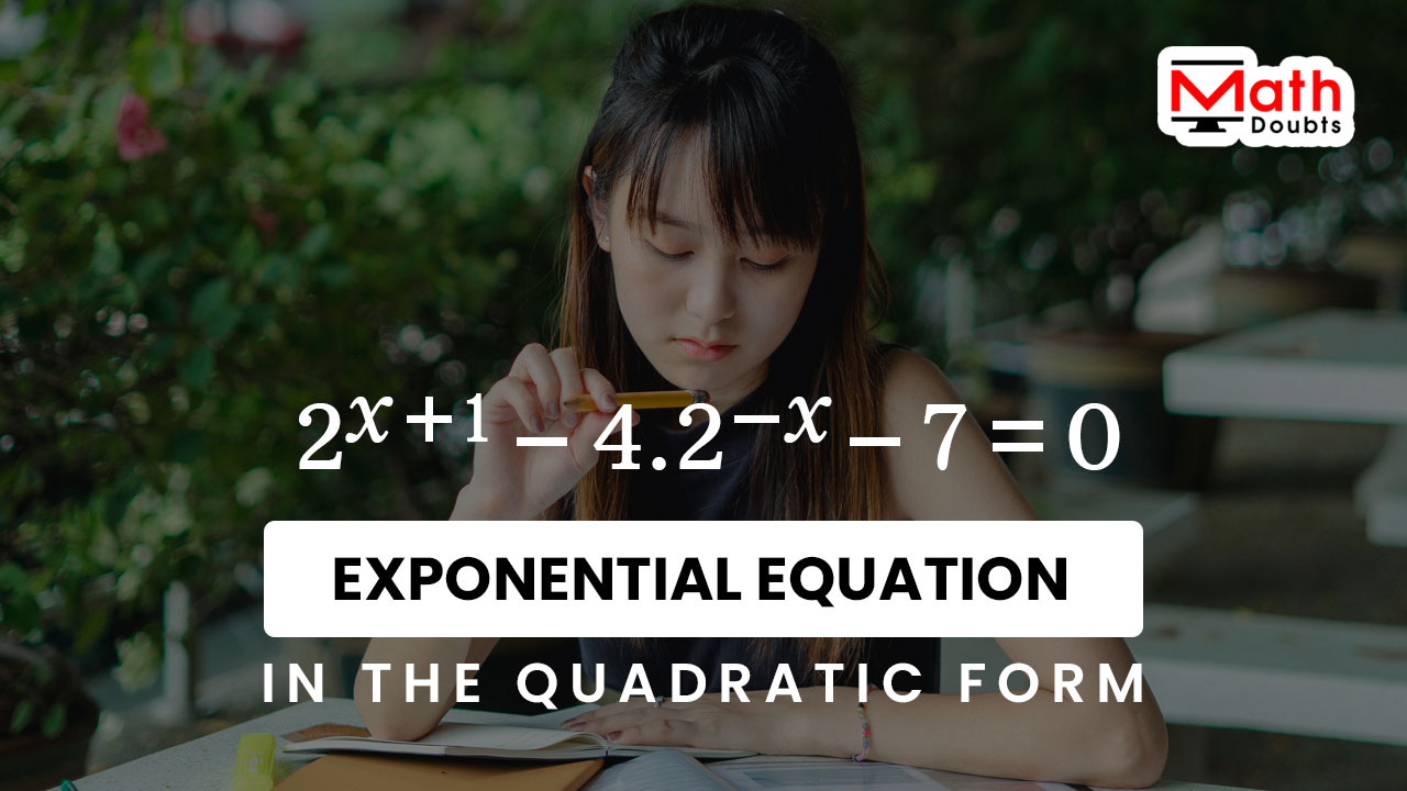 solving exponential equation with quadratic