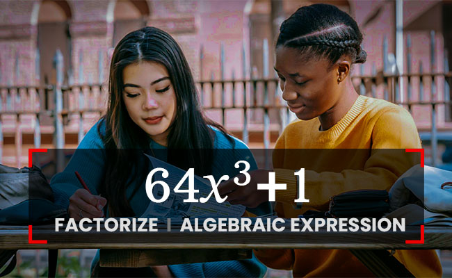 factorize 64 times x cube plus 1 by sum of cubes question