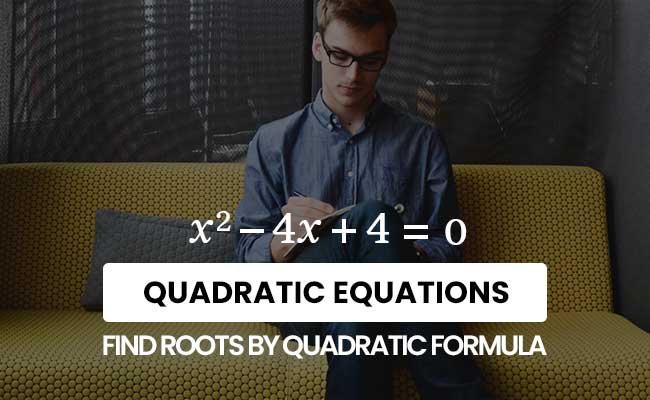 solving quadratic equation question by formula