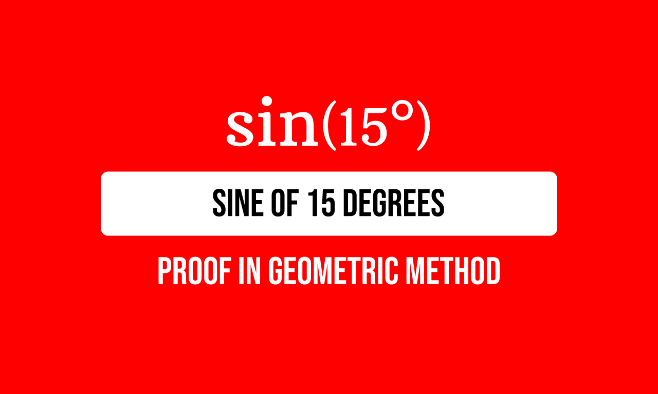 sin 15 degrees value proof