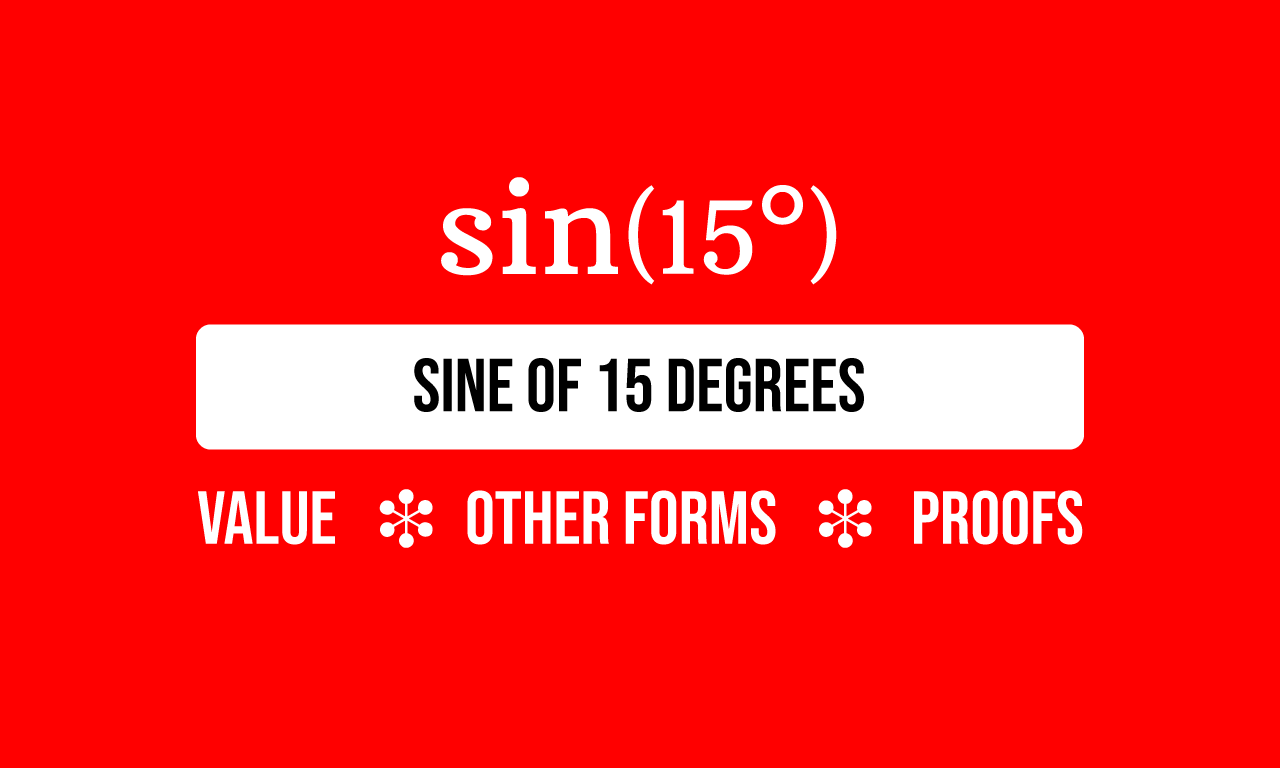 sin 15 degrees
